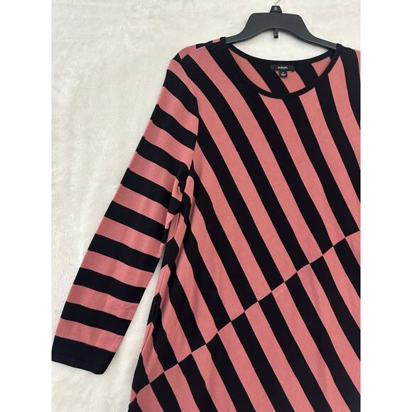 NWT Alfani Stripe Asymmetrical Knit Sweater Top XL Flowy - Picture 2 of 9